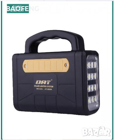 *Нов Соларен комплект Dat-At-9006, фенер, прожектор, радио, usd, sd карта, комплект за осветление, снимка 14 - Къмпинг осветление - 37450313