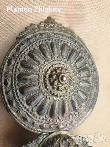 стара българска пафта с прекрасна патина и живамна позлата , снимка 3 - Колекции - 53005478