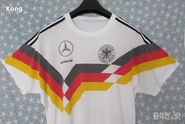 винтидж фланелка Adidas ITALIA 1990 West Germany дълъг ръкав горница Адидас анцуг Германия Левски, снимка 1 - Футбол - 52053200