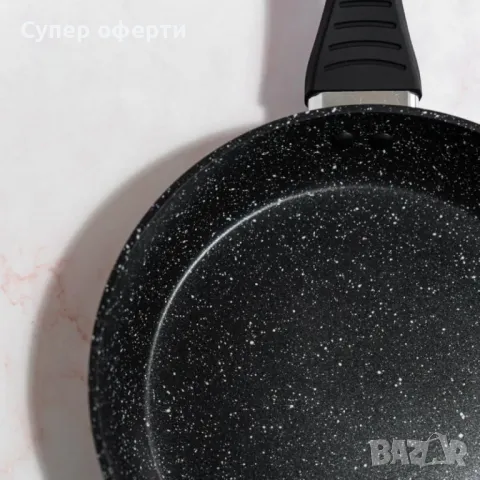 Тиган с капак Goldman Premium, Кован алуминий, Мраморно покр., снимка 5 - Съдове за готвене - 48686874