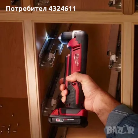 Акумулаторна бормашина под прав ъгъл Milwaukee M18, 18V, 1500 об/мин, 20 Nm, без батерия, снимка 5 - Бормашини - 49668606