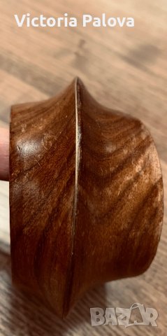 Красива дървена гривна бохо стил, снимка 4 - Гривни - 39978127