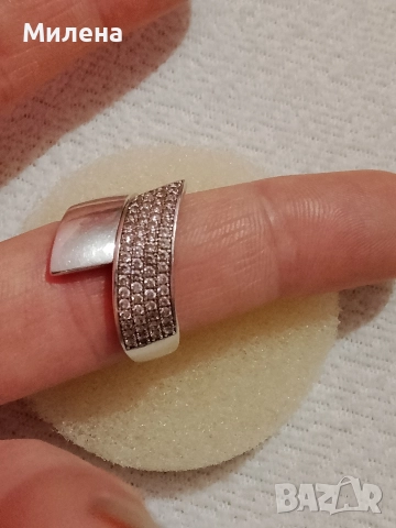 Сребърен пръстен , снимка 2 - Пръстени - 52851504