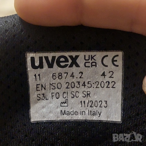 Работни Предпазни обувки UVEX 3 S3L номер 43, снимка 9 - Други - 53037923