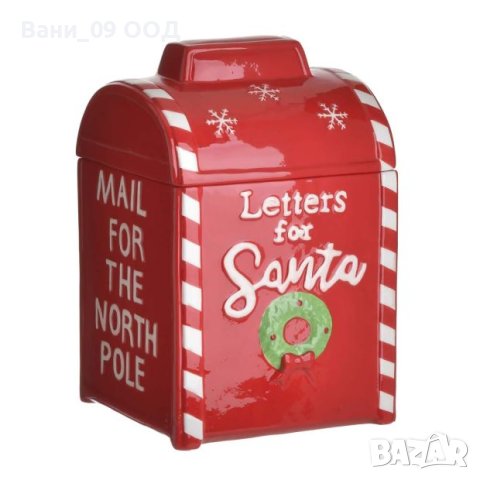 Керамична коледна кутия за сладки 