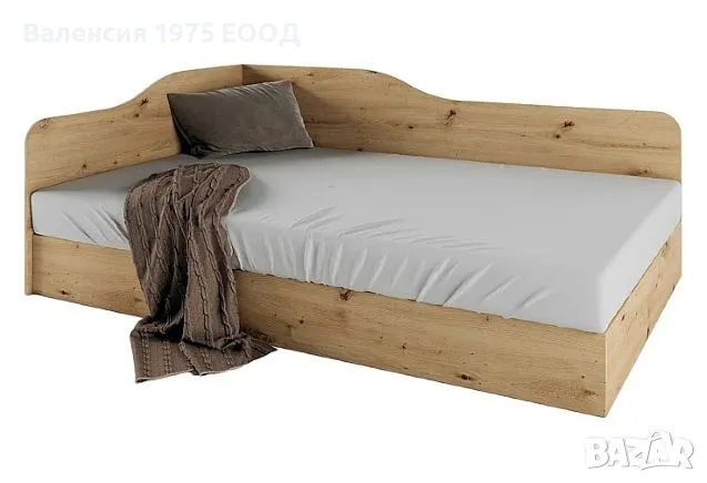 Легло персон и половина с механизъм Сити 2009 дъб артисан или комбинация мока и лате, снимка 2 - Спални и легла - 47352778