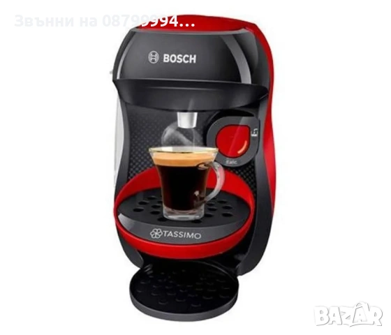 Кафемашина - Еспресо машина BOSCH Tassimo Happy TAS1003, 0.7л, 1400W, капсули - нова, снимка 2 - Кафемашини - 54237060