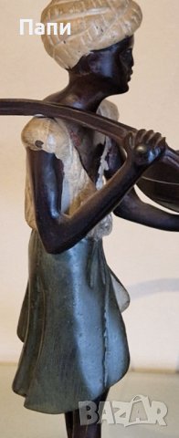 Бронзова винтидж скулптура от средата на 20-ти век, снимка 3 - Антикварни и старинни предмети - 42753649