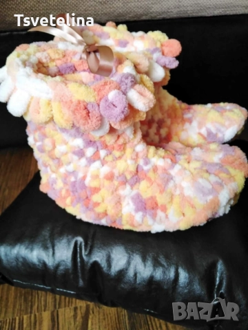 Домашни ботушки Пуфи, снимка 5 - Пантофи - 52435832