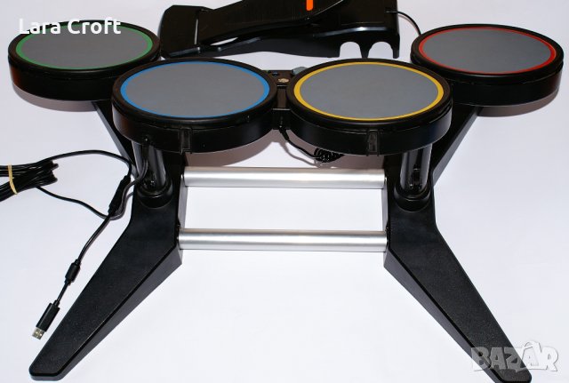Xbox 360 Rock Band жични барабани в комплект с педал и палки, снимка 6 - Аксесоари - 40438973