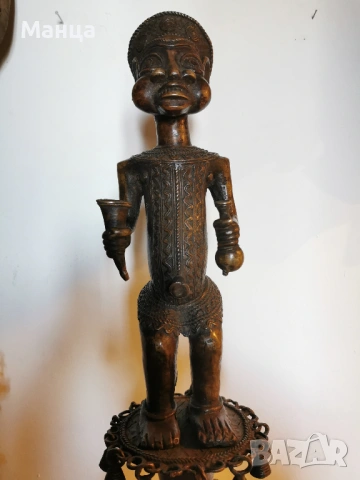 Автентична Африканска статуетка от Дахомей, снимка 3 - Антикварни и старинни предмети - 54312684