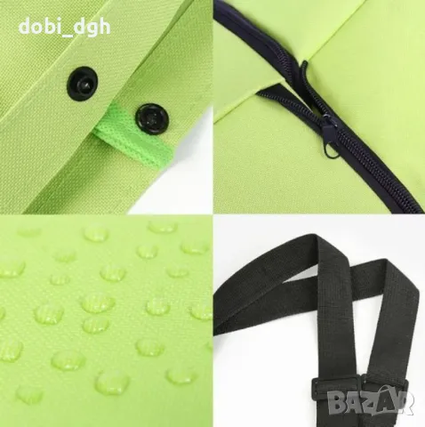 Мултифункционална сгъваема пазарска чанта  с механизъм на колела, снимка 4 - Чанти - 47518411