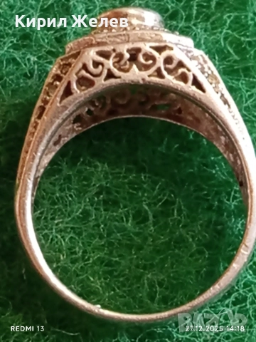 Авторски сребърен пръстен майсторска орнаментика с ЧЕРЕН ОНИКС ювелирна изработка 33480, снимка 5 - Пръстени - 52911823