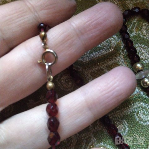 Великолепна огърлица шпинел ,опал позлатени елементи , снимка 6 - Колиета, медальони, синджири - 38784186