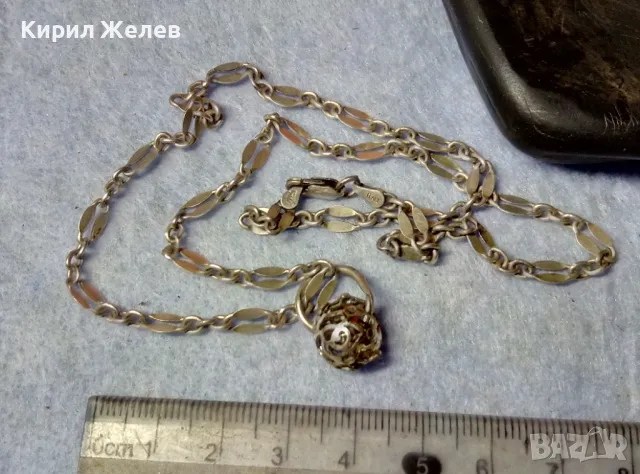 ПРЕКРАСНО ИТАЛИАНСКО СРЕБЪРНО КОЛИЕ СРЕБРО 925 ITALY ФИНА АЖУРНА АРТ ИЗРАБОТКА 49298, снимка 2 - Колиета, медальони, синджири - 48481415