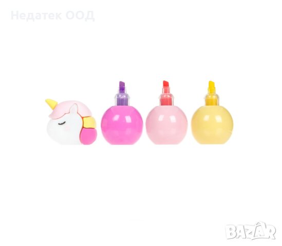  Маркери, Фантастични хайлайтери, с еднорог, 3 цвята, снимка 3 - Ученически пособия, канцеларски материали - 44489001