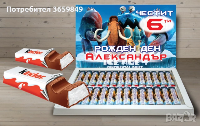 Персонализирана кутия бонбони КИНДЕР за рожден ден или имен ден , снимка 16 - Декорация - 52725191