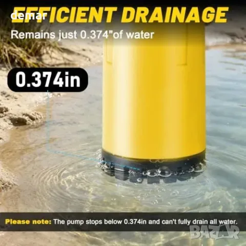 Безжична помпа за пренос/източване на вода с батерия Dewalt 18–20V, снимка 5 - Водни помпи - 55948263