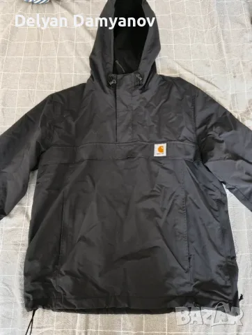 Carhartt черно яке с качулка и голям преден джоб