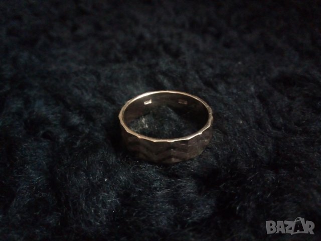 Антикварен руски златен пръстен/халка 583,звезда,сърп и чук, снимка 3 - Пръстени - 34445133