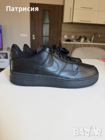 Черни мъжки сникърси маратонки Nike Air Force 1 Low ниски кецове, размер 45, черен цвят, black, AF1, снимка 8 - Маратонки - 56043077