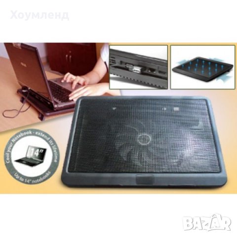  Охладителна подложка с вентилатор за лаптоп, снимка 2 - Лаптоп аксесоари - 30918383