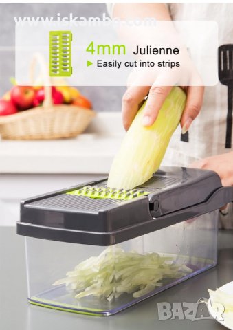 КУХНЕНСКО РЕНДЕ VEGETABLE CHOPPER 14 В 1, снимка 2 - Други - 38173011