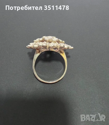 Дамски сребърен пръстен, снимка 2 - Пръстени - 54037385