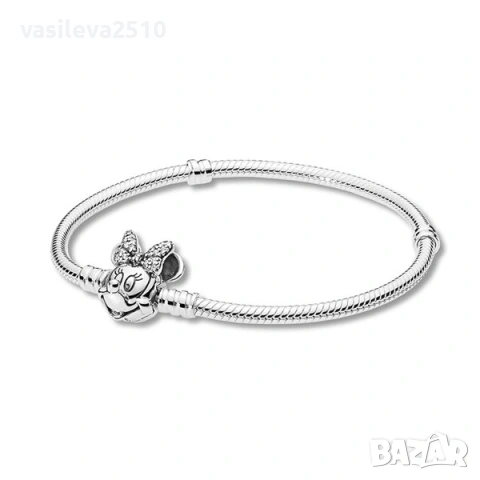 Pandora Disney Mickey Mouse оригинална дамска сребърна гривна 