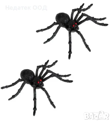 Реалистични, пластмасови, Хелоуин, паяци, 2 бр.