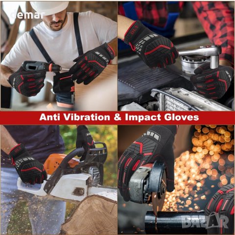Предпазни работни ръкавици, противоударни ръкавици за тежка работа - L, снимка 8 - Други стоки за дома - 42731824