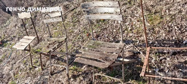 стари сгъваеми железни столове 13 бр, снимка 10 - Антикварни и старинни предмети - 48550996