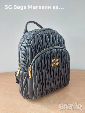 Miu miu miv miv дамска чанта тип раница дамска ряница код 281, снимка 5 - Раници - 42999345