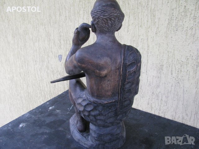  дървена статуетка африканска , снимка 3 - Колекции - 30408481