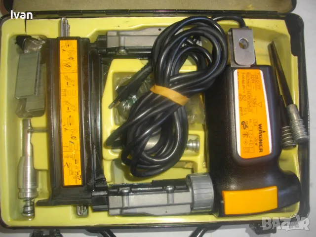 WAGNER MOTORHAMMER 0177 Пълен комплект немски електрически такер ел.длето професионален 120W 2 прист, снимка 12 - Други инструменти - 47717541