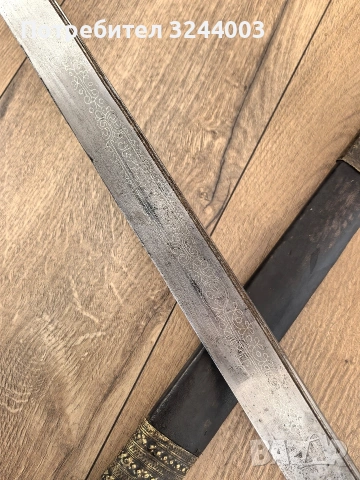 Ятаган със бели чирени и сребро, снимка 4 - Антикварни и старинни предмети - 54331437