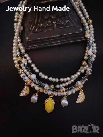 Сладко колие "Sweet lemon", снимка 2 - Колиета, медальони, синджири - 54070979