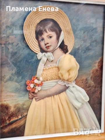 Портрет на Мис Джулиана Уилоуби, репродукция, снимка 5 - Картини - 53967103