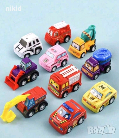 6 бр Багери багер кран строителни машини подвижни гуми пластмасови PVC фигурки играчки декор торта, снимка 11 - Коли, камиони, мотори, писти - 41500192