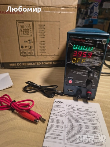Програмируем DC захранващ блок 30V 10A с 4-цифрен дисплей за напрежение/ток HM-310, снимка 4 - Друга електроника - 53095490