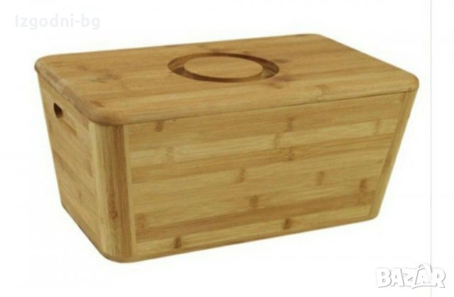 Бамбукова кутия за хляб с дъска за рязане, снимка 2 - Кутии за храна - 31437455