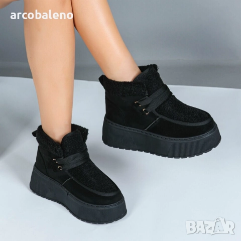 Дамски зимни боти до глезена, 3цвята , снимка 8 - Дамски боти - 52222704