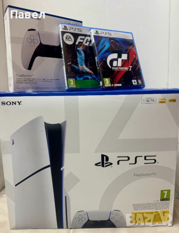 Продавам нова конзола PlayStation5 + 2 контролера, гаранция, кутия и всички кабели