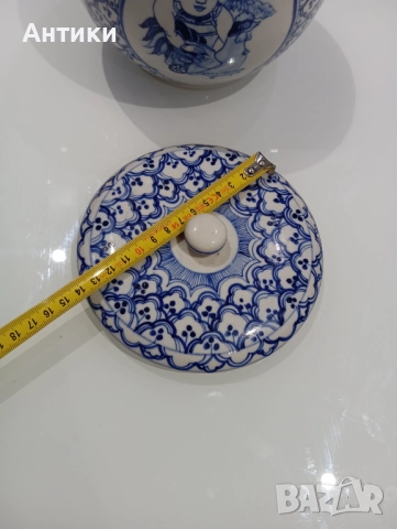 Китайски порцеланов стар буркан , снимка 7 - Други ценни предмети - 52527452