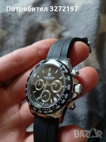 Кварцов часовник PAGANI DESIGN, сапфир,Seiko VK63 механизъм, авт. дата,хронограф,водоустойчив 100 м., снимка 8 - Мъжки - 44605658