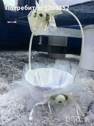 Сватбена украса за кола, кошница, бутониери, снимка 5 - Декорация за дома - 51979814