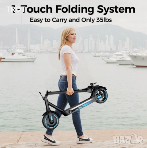 V10 Pro Електрическа Тротинетка - 36V 15Ah с 250W Безчетков мотор, развиваща до 25 км/ч и до 150 кг, снимка 7 - Други спортове - 52157730