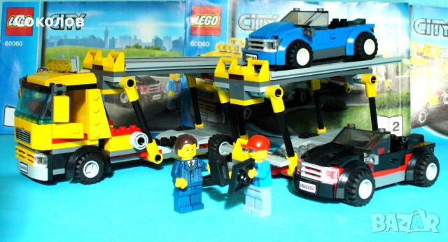 LEGO City Камиони 60020, 60025, 60060 и каскадьорски самолет 60019, снимка 6 - Конструктори - 54000689