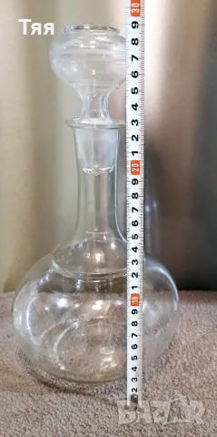 Стъклена гарафа , снимка 4 - Сервизи - 50381524