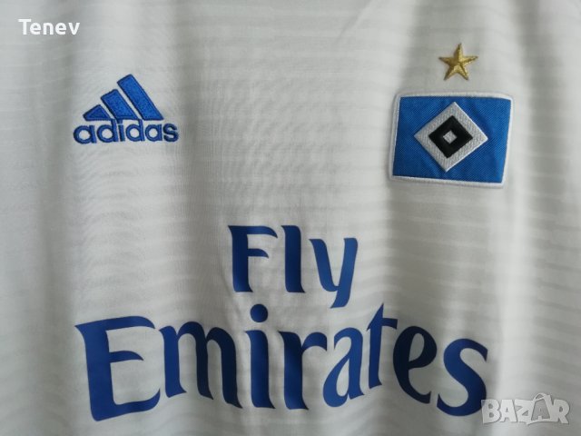 Hamburg Hamburger SV Adidas 2018/2019 оригинална тениска фланелка размер М Хамбургер, снимка 3 - Тениски - 42169219